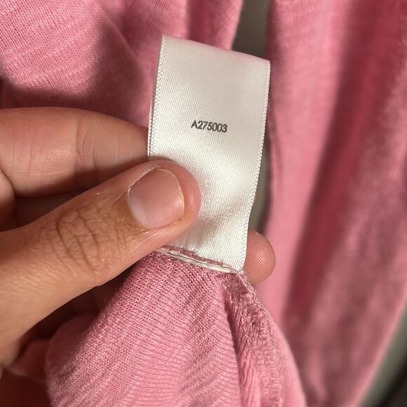 LOGO by Lori Goldstein Pink Tie Front Shrug with Lace Details Size XS - Picture 5 of 6